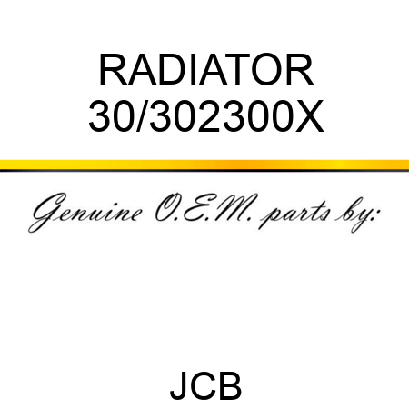 RADIATOR 30/302300X
