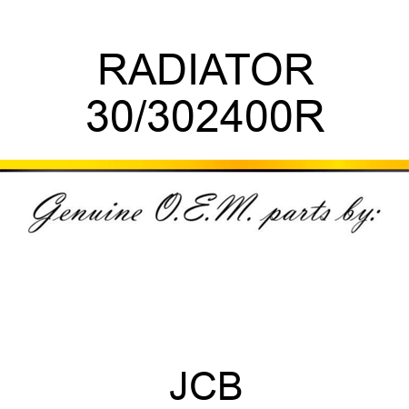 RADIATOR 30/302400R