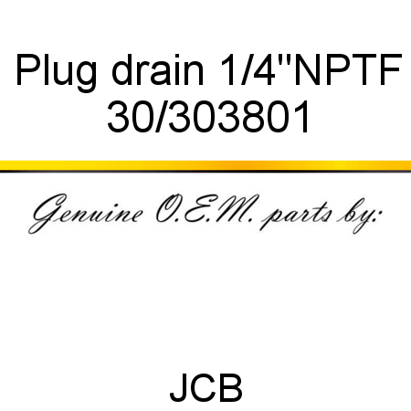 Plug, drain, 1/4