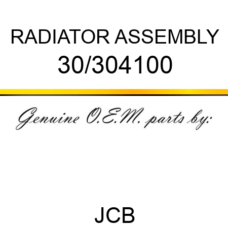 RADIATOR ASSEMBLY 30/304100
