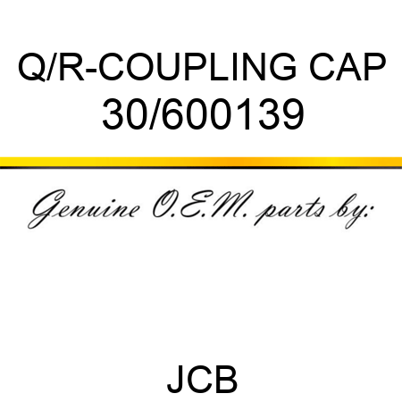 Q/R-COUPLING CAP 30/600139