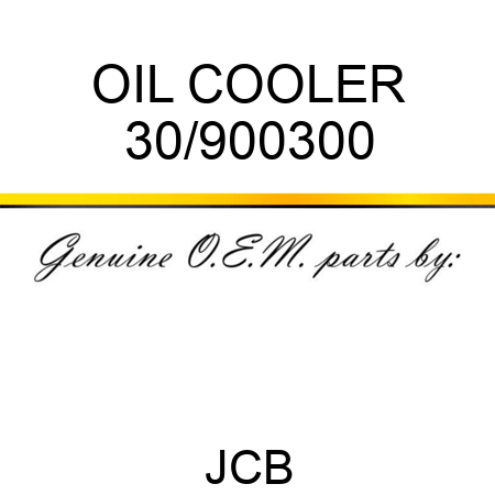 OIL COOLER 30/900300