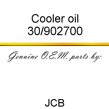Cooler, oil 30/902700