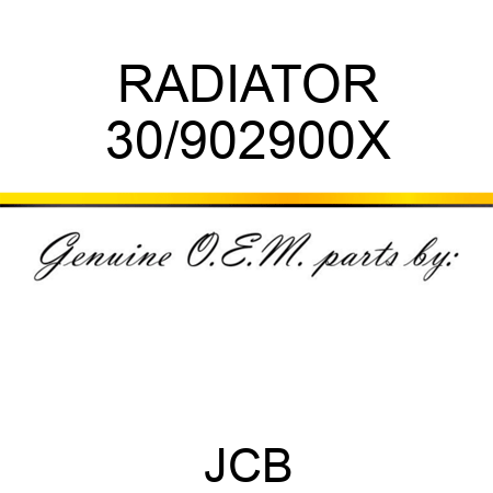 RADIATOR 30/902900X