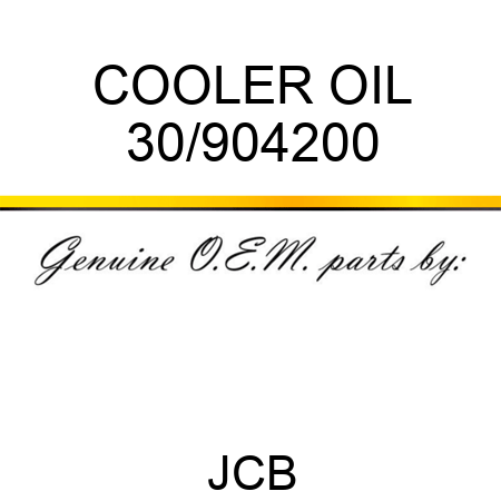 COOLER OIL 30/904200