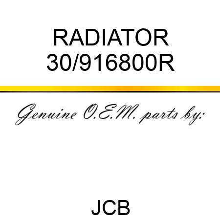 RADIATOR 30/916800R