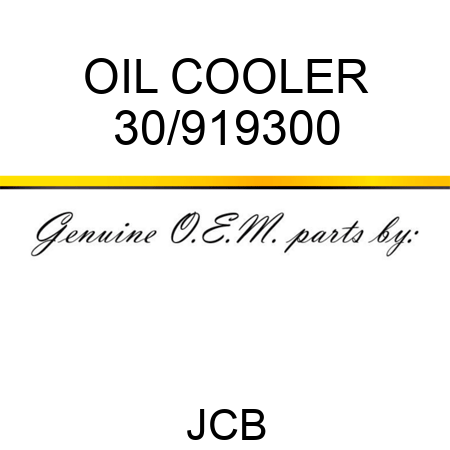 OIL COOLER 30/919300