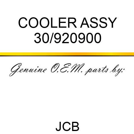 COOLER ASSY 30/920900