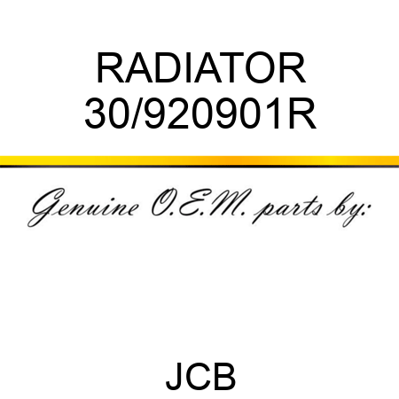 RADIATOR 30/920901R