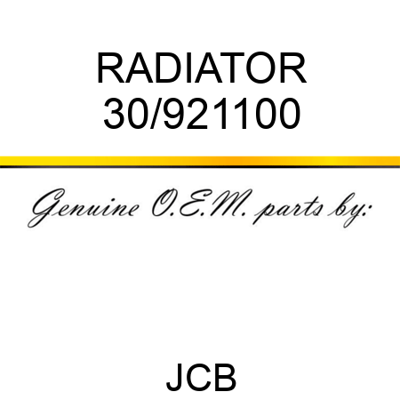 RADIATOR 30/921100
