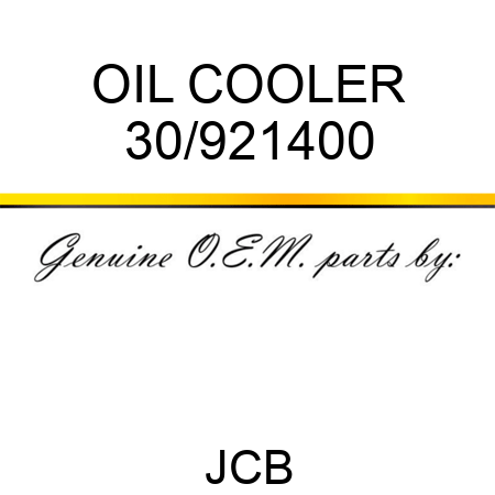 OIL COOLER 30/921400