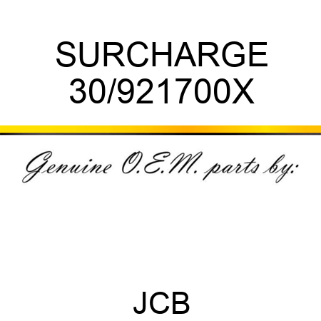 SURCHARGE 30/921700X