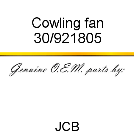 Cowling, fan 30/921805