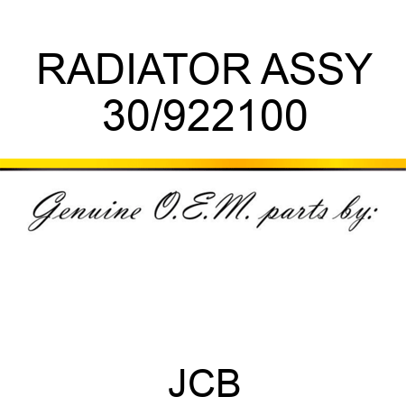 RADIATOR ASSY 30/922100