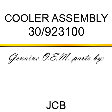 COOLER ASSEMBLY 30/923100
