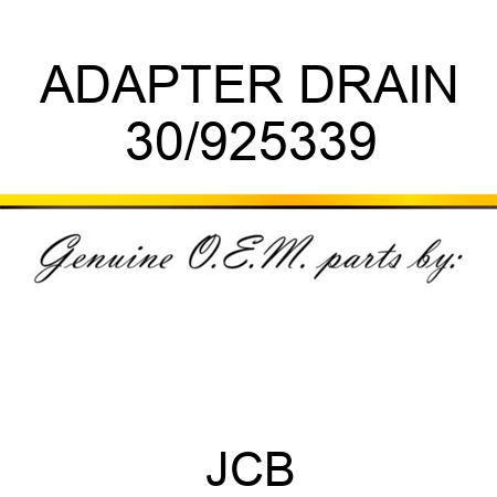 ADAPTER DRAIN 30/925339