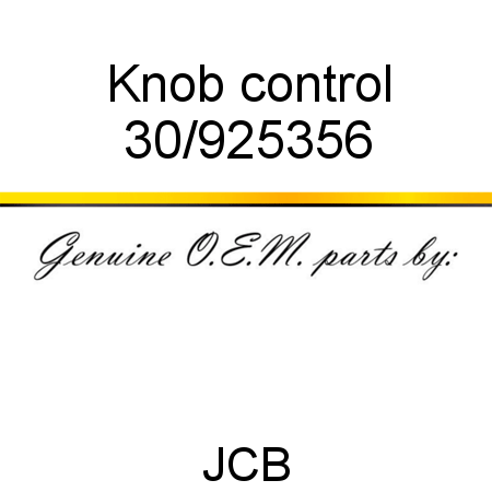 Knob, control 30/925356