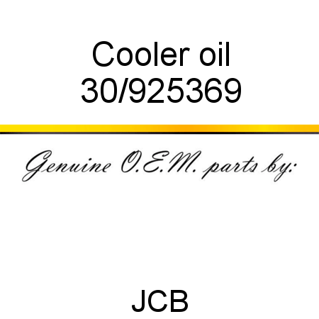 Cooler, oil 30/925369