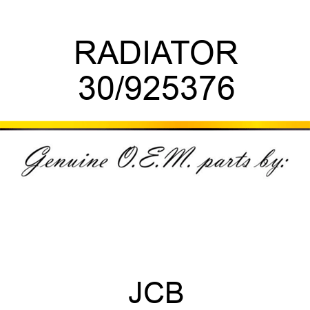 RADIATOR 30/925376