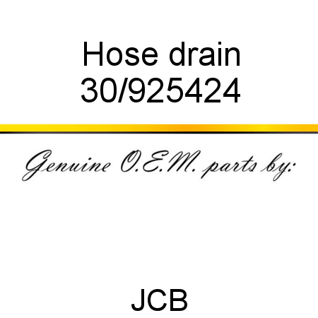 Hose, drain 30/925424