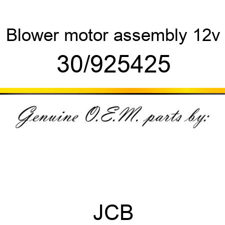 Blower, motor assembly 12v 30/925425