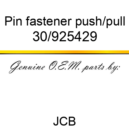 Pin, fastener push/pull 30/925429