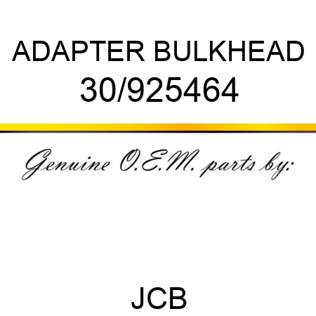 ADAPTER BULKHEAD 30/925464