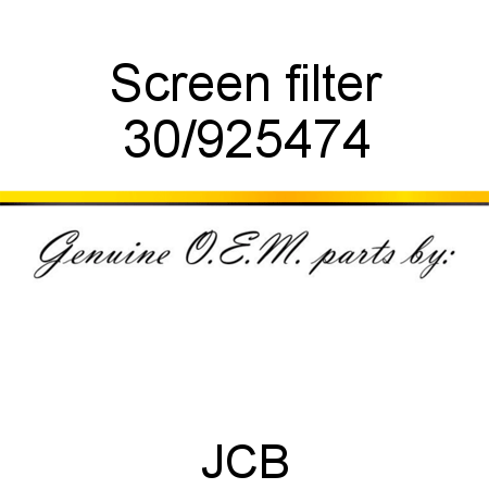 Screen, filter 30/925474