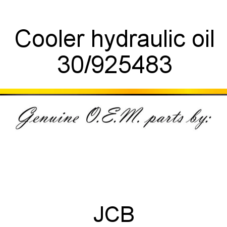 Cooler, hydraulic oil 30/925483