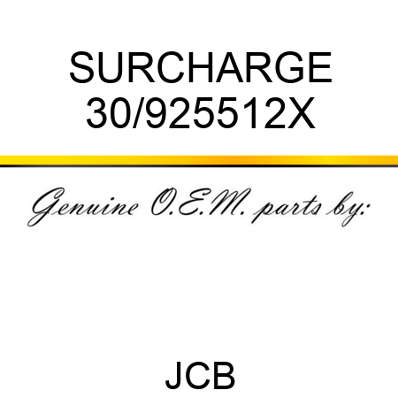 SURCHARGE 30/925512X