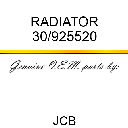 RADIATOR 30/925520