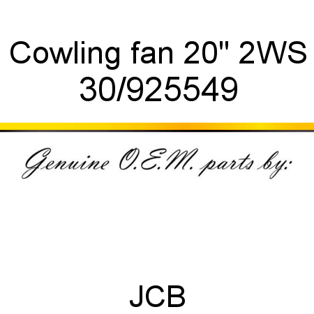 Cowling, fan 20