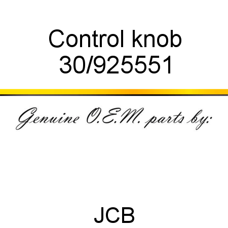 Control knob 30/925551