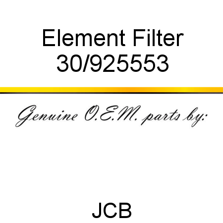 Element, Filter 30/925553