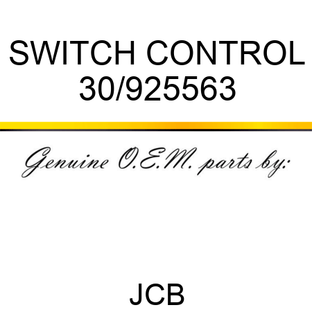 SWITCH CONTROL 30/925563