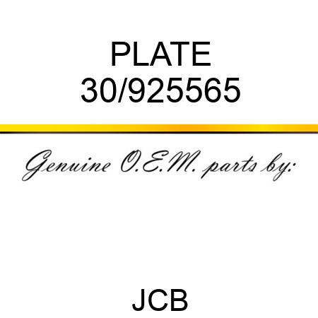 PLATE 30/925565