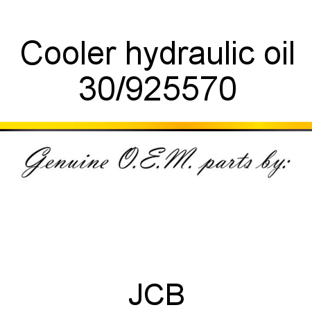 Cooler hydraulic oil 30/925570