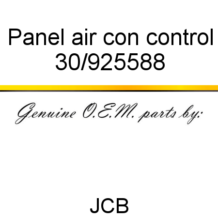 Panel, air con control 30/925588
