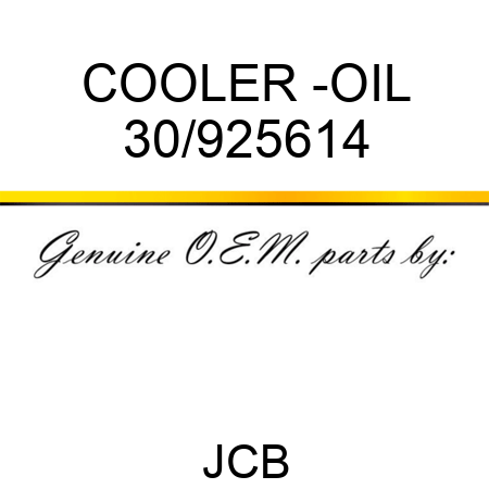 COOLER -OIL 30/925614
