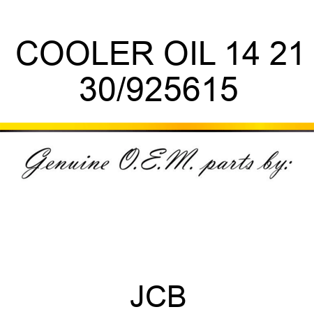 COOLER OIL 14+21 30/925615