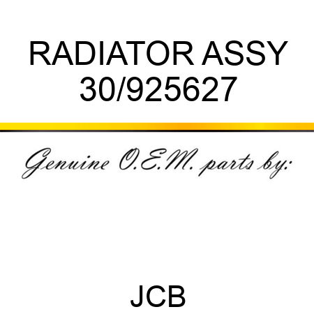 RADIATOR ASSY 30/925627