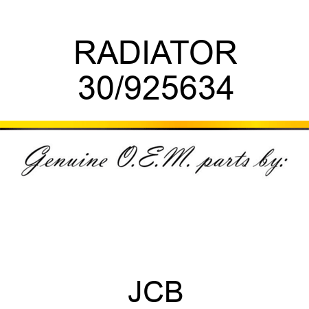 RADIATOR 30/925634