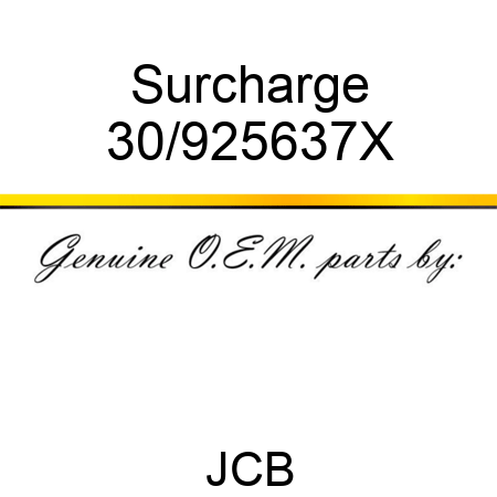 Surcharge 30/925637X