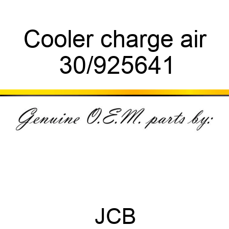 Cooler charge air 30/925641
