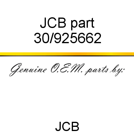 JCB part 30/925662