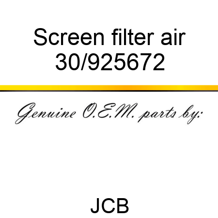 Screen filter air 30/925672