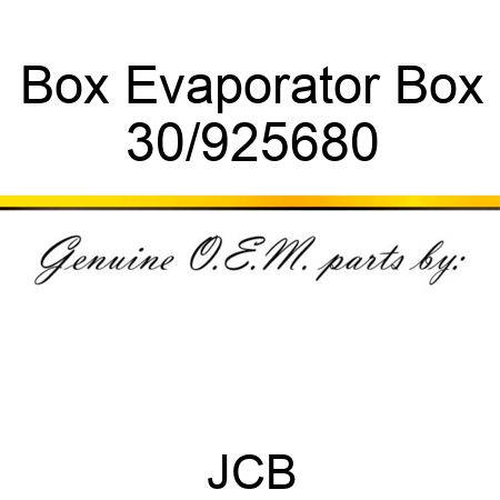 Box Evaporator Box 30/925680