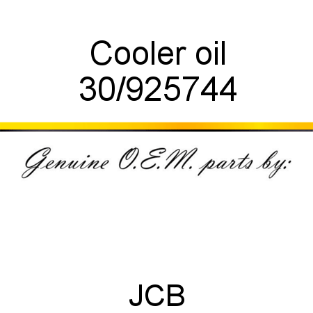 Cooler, oil 30/925744