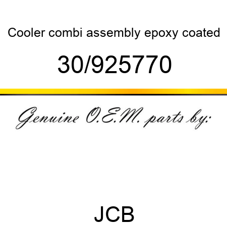 Cooler, combi assembly, epoxy coated 30/925770