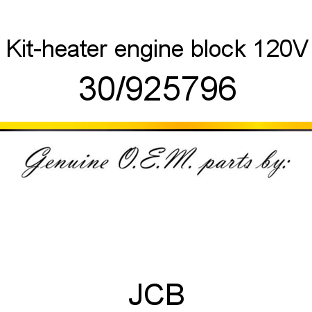 Kit-heater, engine block, 120V 30/925796